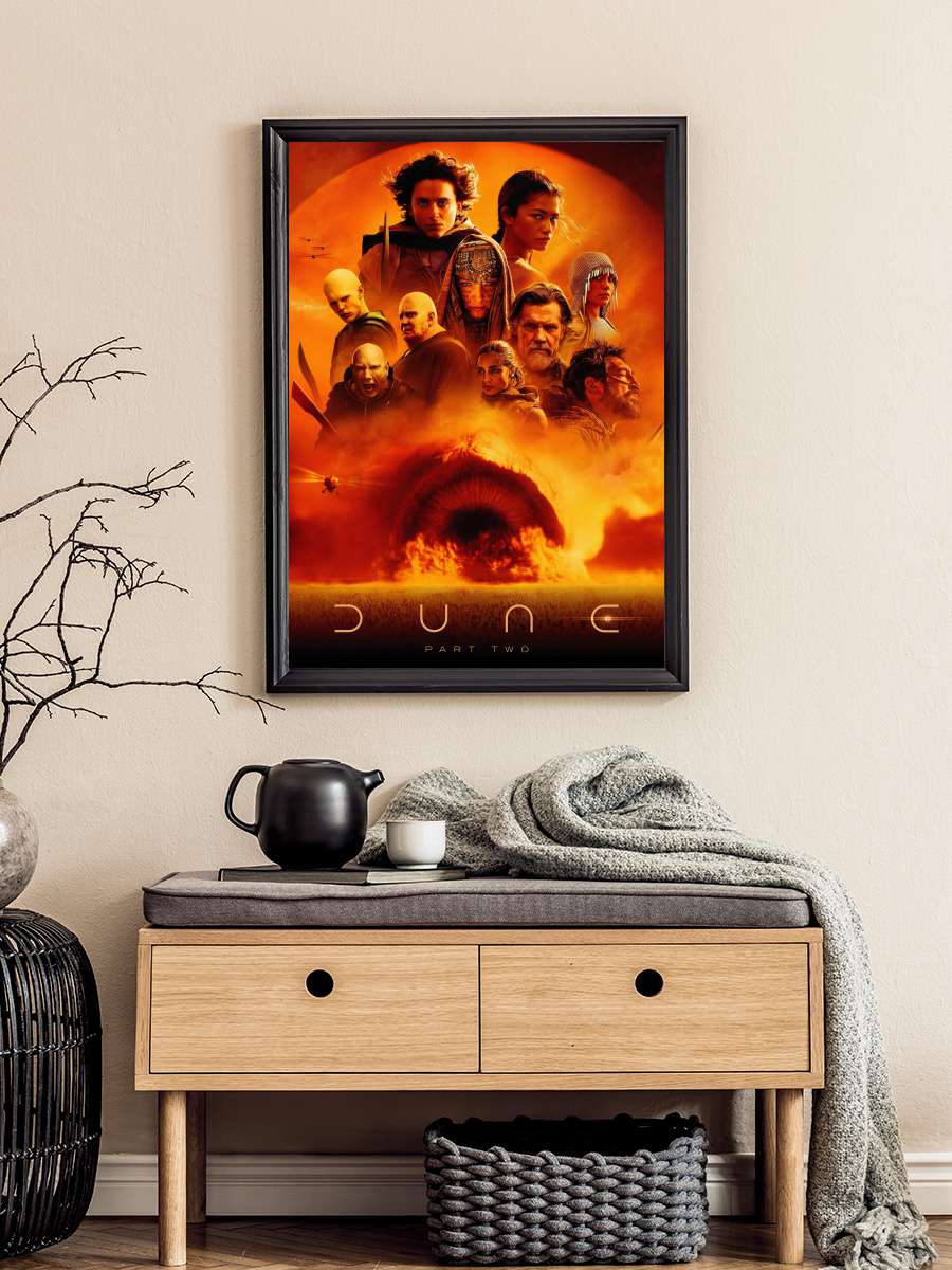 Dune: Çöl Gezegeni Bölüm İki - Dune: Part Two Film Tablo Siyah Çerçeveli Film Poster Afiş Tablo