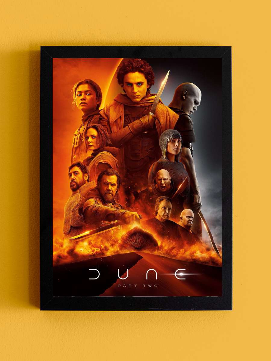 Dune: Çöl Gezegeni Bölüm İki - Dune: Part Two Film Tablo Siyah Çerçeveli Film Poster Afiş Tablo