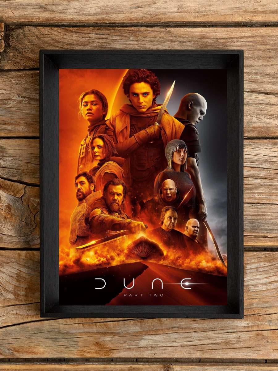 Dune: Çöl Gezegeni Bölüm İki - Dune: Part Two Film Tablo Siyah Çerçeveli Film Poster Afiş Tablo