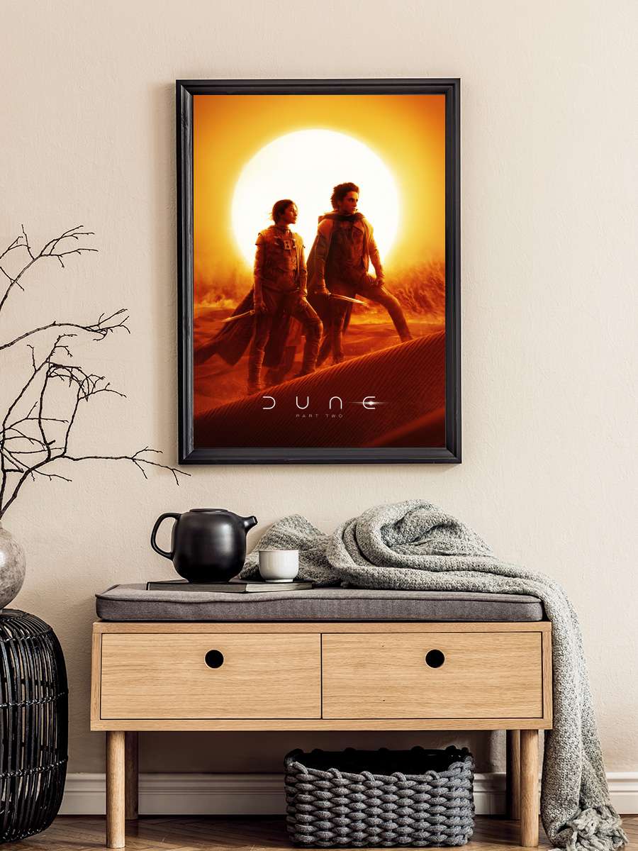 Dune: Çöl Gezegeni Bölüm İki - Dune: Part Two Film Tablo Siyah Çerçeveli Film Poster Afiş Tablo