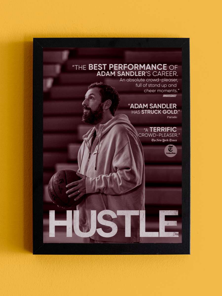 Hustle Film Tablo Siyah Çerçeveli Film Poster Afiş Tablo