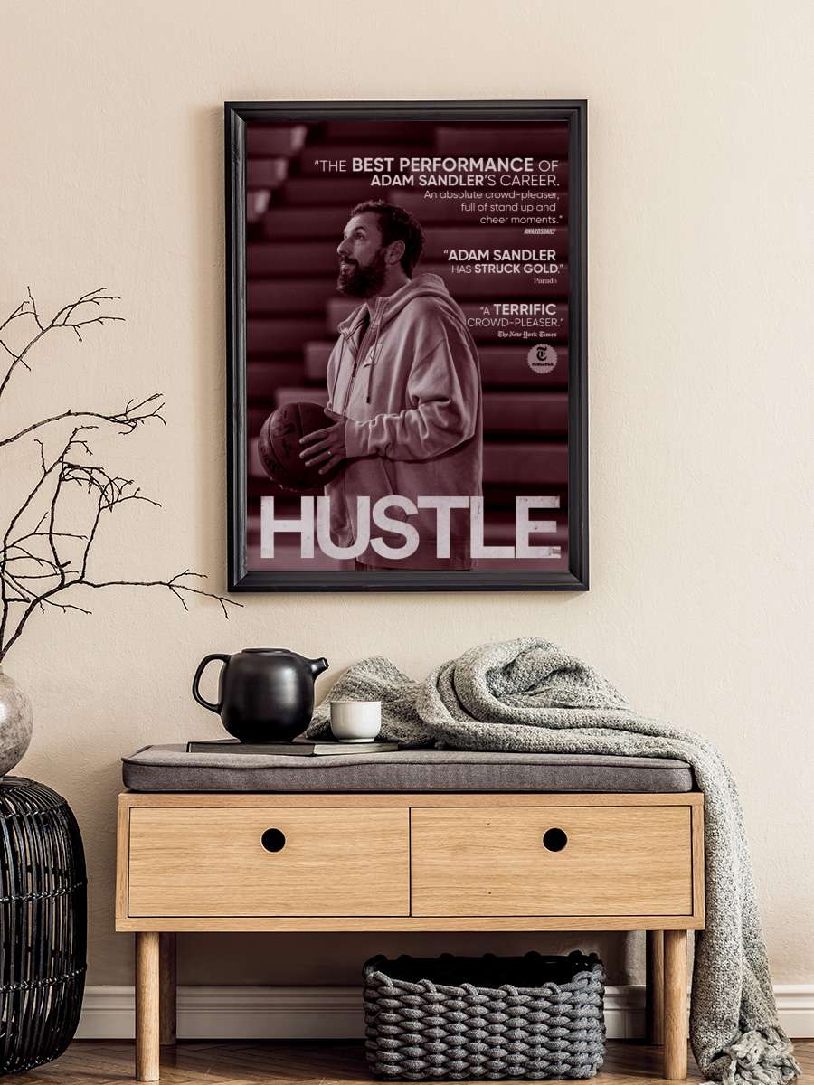 Hustle Film Tablo Siyah Çerçeveli Film Poster Afiş Tablo