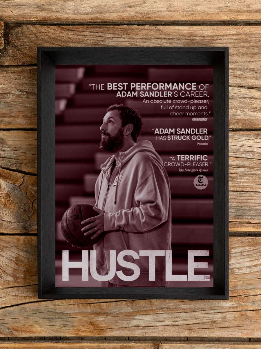 Hustle Film Tablo Siyah Çerçeveli Film Poster Afiş Tablo