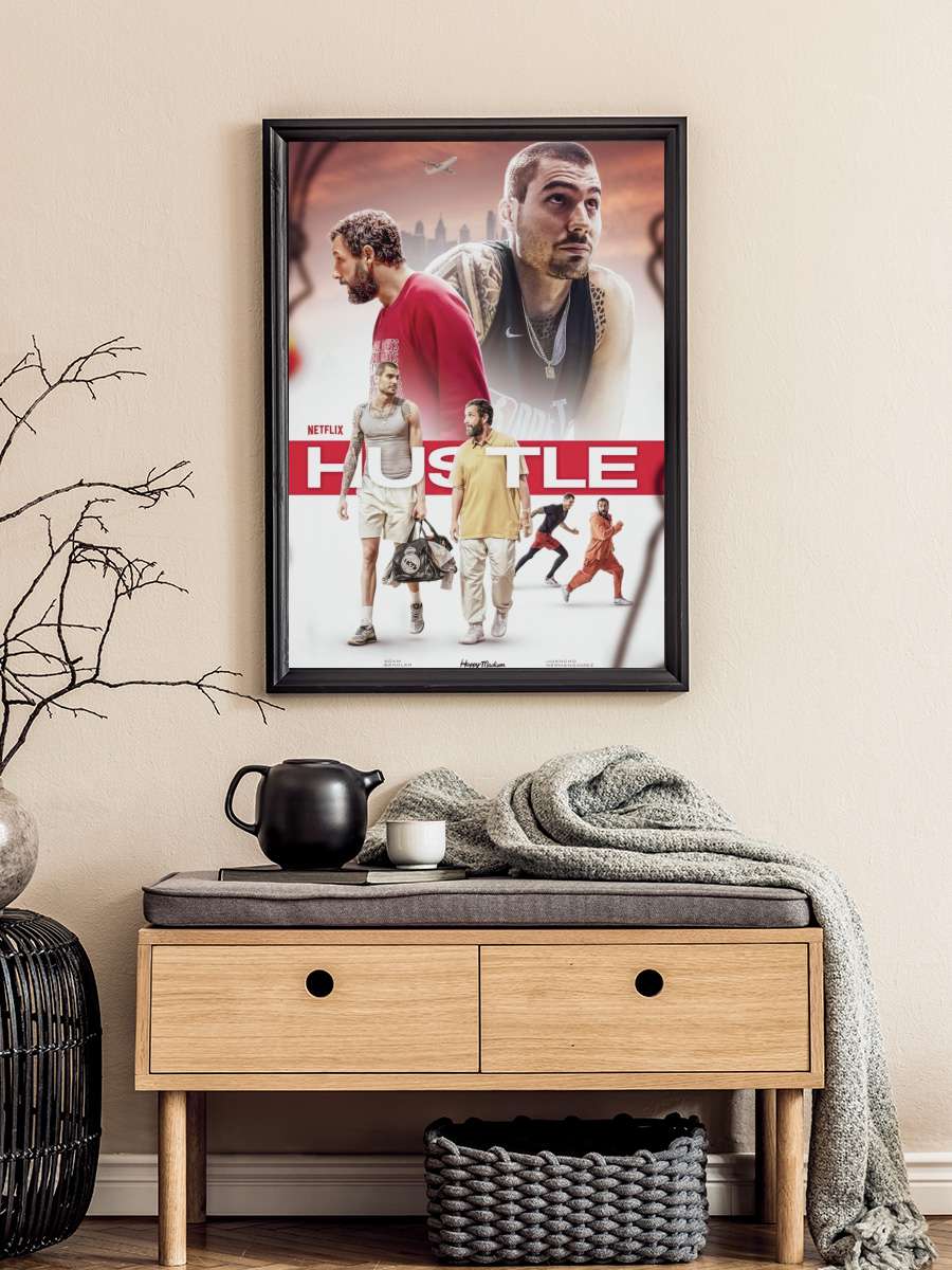 Hustle Film Tablo Siyah Çerçeveli Film Poster Afiş Tablo