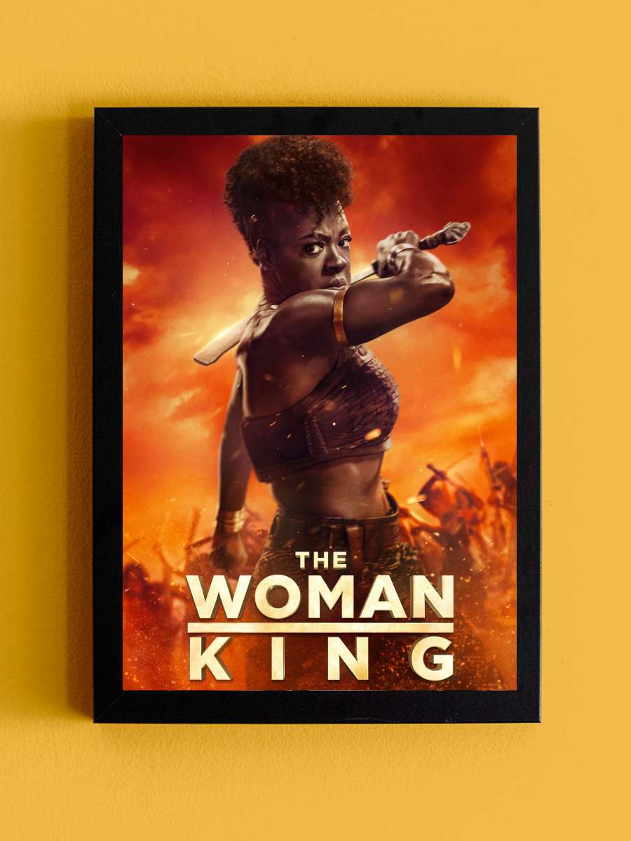 Kadın Kral - The Woman King Film Tablo Siyah Çerçeveli Film Poster Afiş Tablo