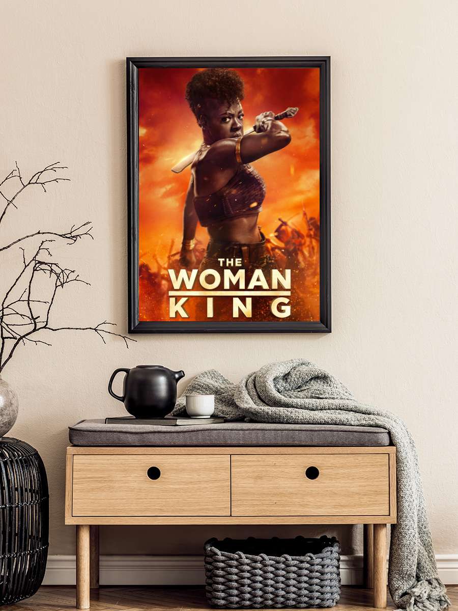 Kadın Kral - The Woman King Film Tablo Siyah Çerçeveli Film Poster Afiş Tablo