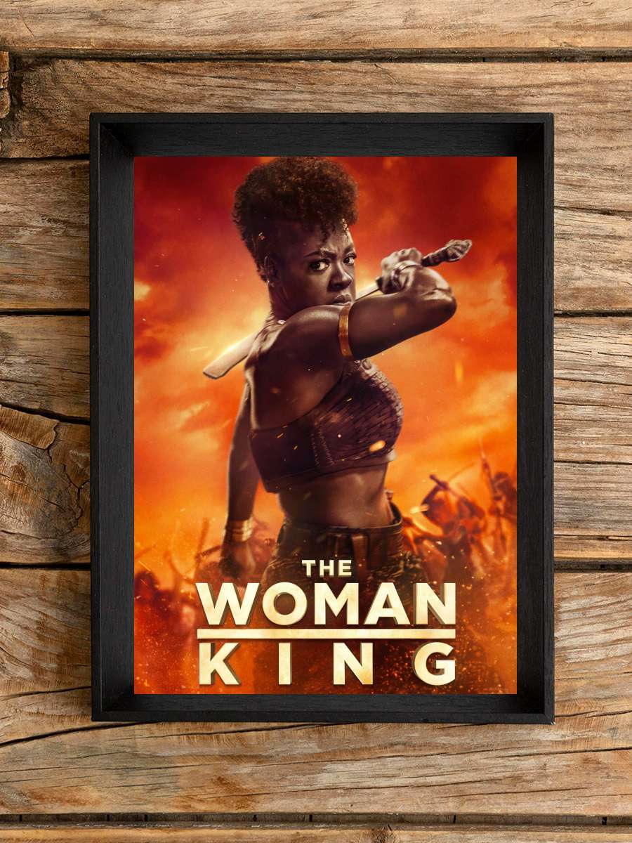 Kadın Kral - The Woman King Film Tablo Siyah Çerçeveli Film Poster Afiş Tablo