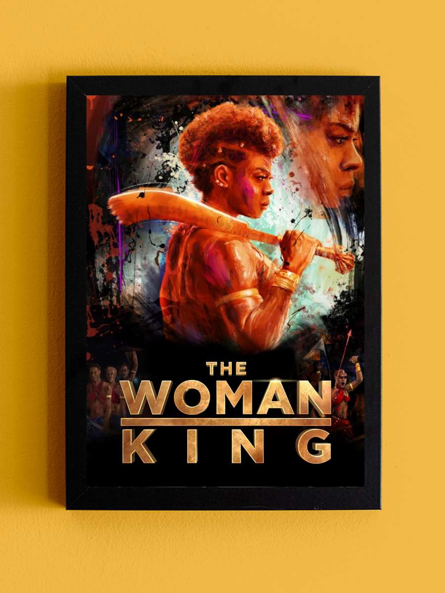 Kadın Kral - The Woman King Film Tablo Siyah Çerçeveli Film Poster Afiş Tablo