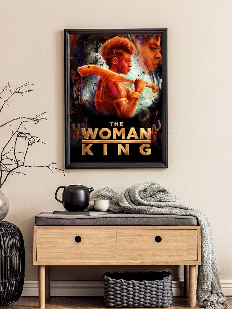 Kadın Kral - The Woman King Film Tablo Siyah Çerçeveli Film Poster Afiş Tablo