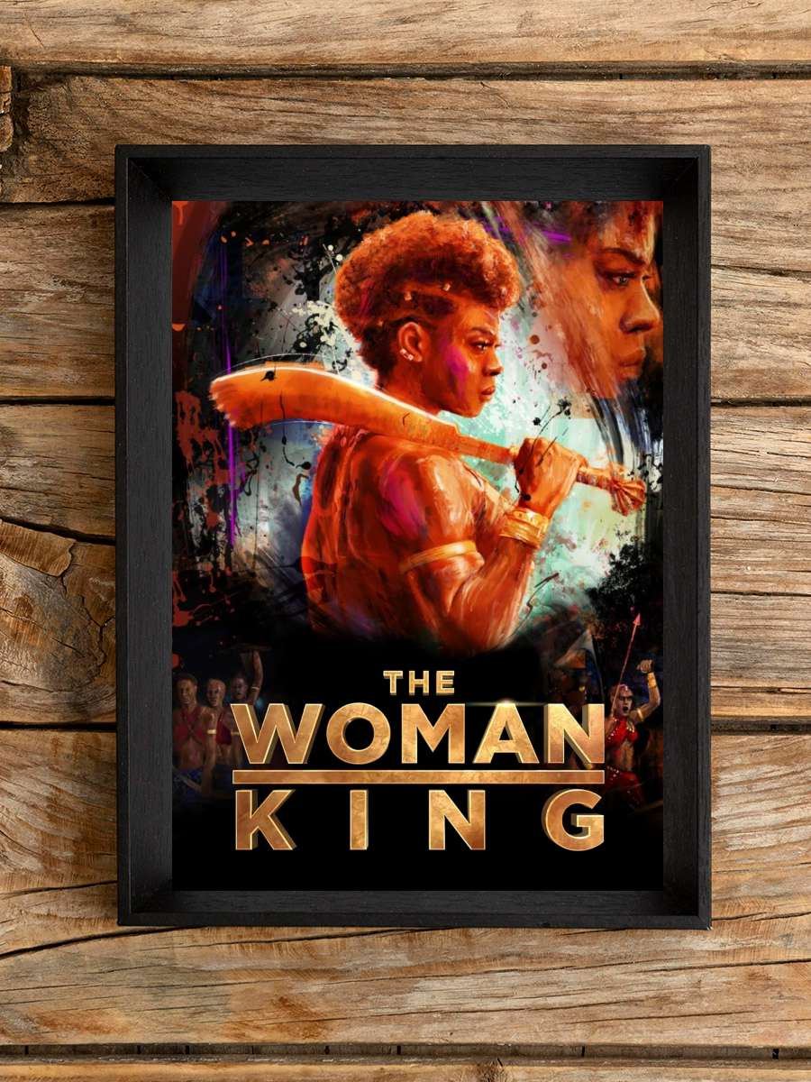 Kadın Kral - The Woman King Film Tablo Siyah Çerçeveli Film Poster Afiş Tablo