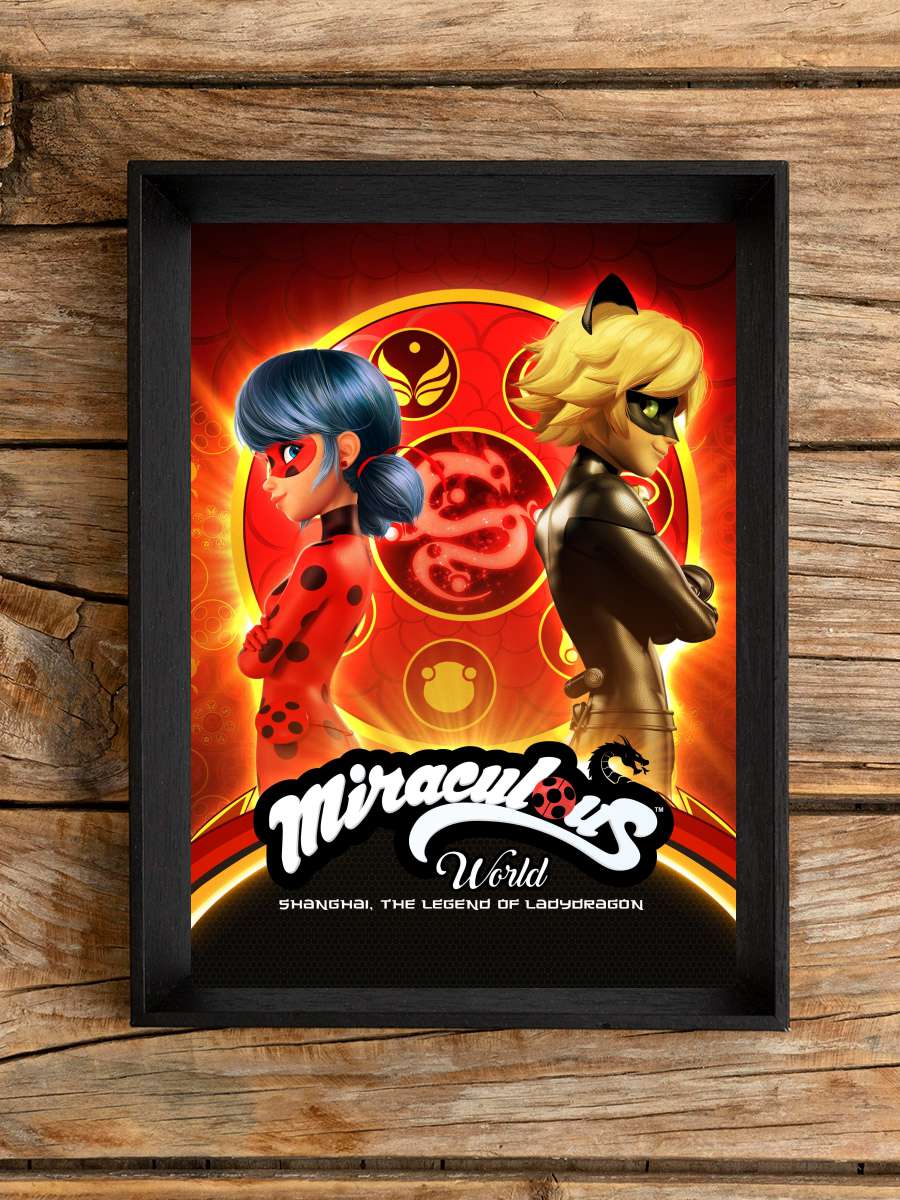 Mucizevi Şangay: Ejderha Efsanesi - Miraculous World : Shanghai, la légende de Ladydragon Film Tablo Siyah Çerçeveli Film Poster Afiş Tablo