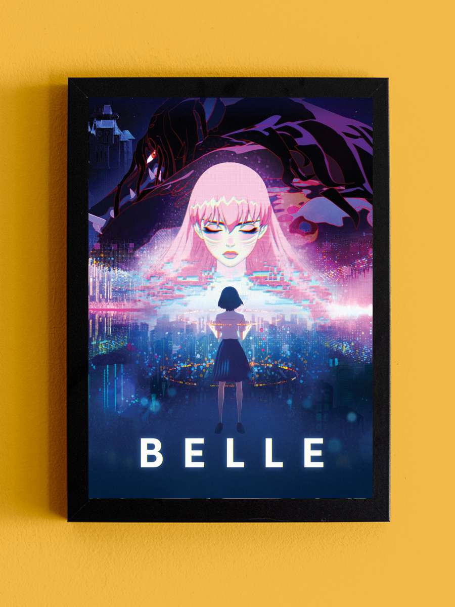 Belle - 竜とそばかすの姫 Film Tablo Siyah Çerçeveli Film Poster Afiş Tablo