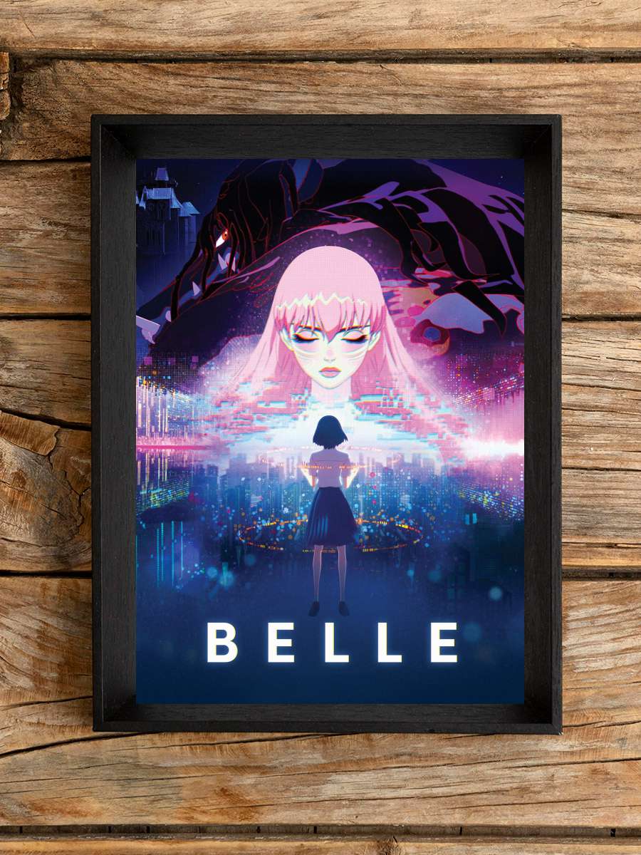 Belle - 竜とそばかすの姫 Film Tablo Siyah Çerçeveli Film Poster Afiş Tablo