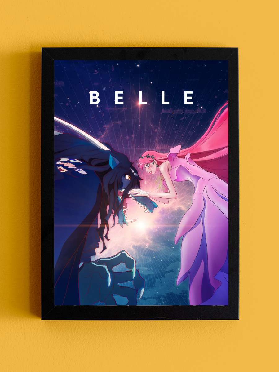 Belle - 竜とそばかすの姫 Film Tablo Siyah Çerçeveli Film Poster Afiş Tablo