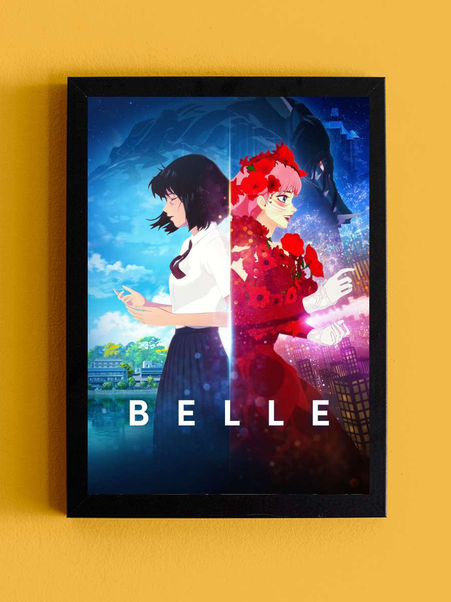 Belle - 竜とそばかすの姫 Film Tablo Siyah Çerçeveli Film Poster Afiş Tablo