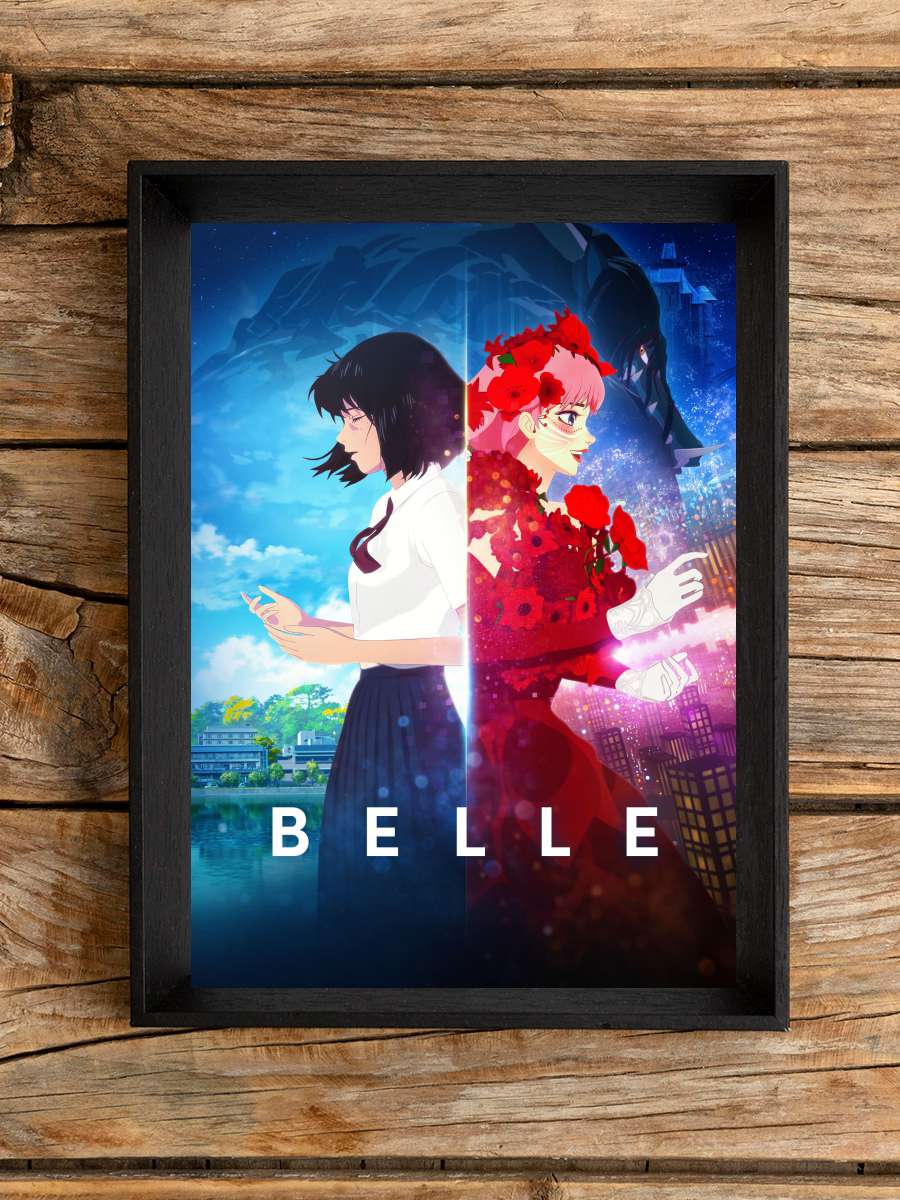 Belle - 竜とそばかすの姫 Film Tablo Siyah Çerçeveli Film Poster Afiş Tablo