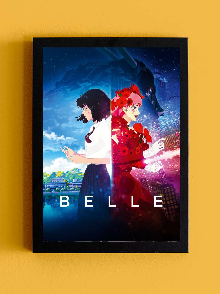 Belle - 竜とそばかすの姫 Film Tablo Siyah Çerçeveli Film Poster Afiş Tablo