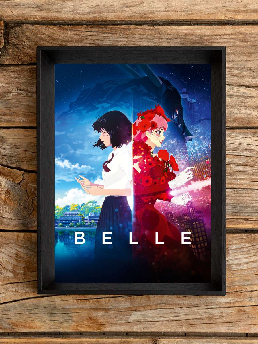 Belle - 竜とそばかすの姫 Film Tablo Siyah Çerçeveli Film Poster Afiş Tablo