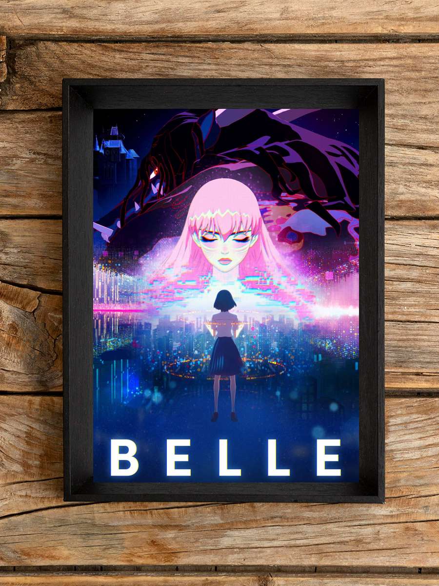 Belle - 竜とそばかすの姫 Film Tablo Siyah Çerçeveli Film Poster Afiş Tablo