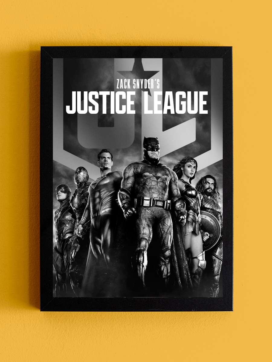 Zack Snyder'ın Adalet Birliği - Zack Snyder's Justice League Film Tablo Siyah Çerçeveli Film Poster Afiş Tablo