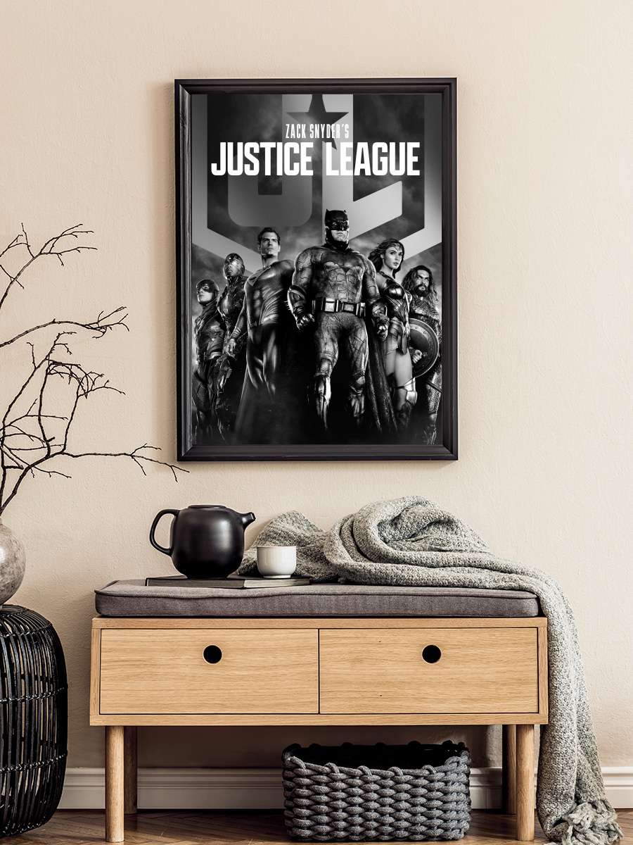 Zack Snyder'ın Adalet Birliği - Zack Snyder's Justice League Film Tablo Siyah Çerçeveli Film Poster Afiş Tablo