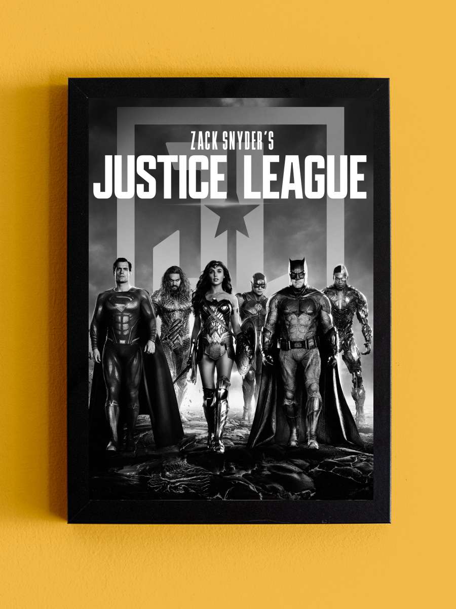 Zack Snyder'ın Adalet Birliği - Zack Snyder's Justice League Film Tablo Siyah Çerçeveli Film Poster Afiş Tablo