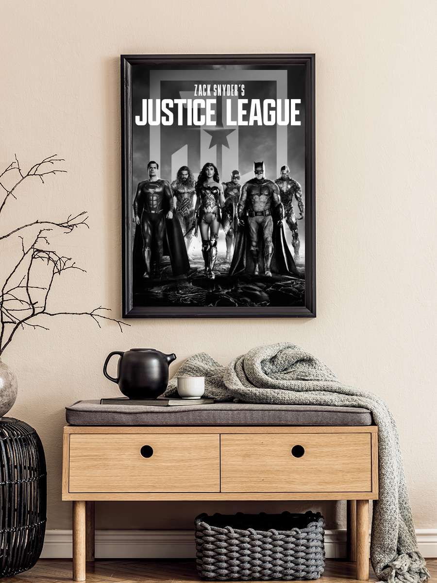 Zack Snyder'ın Adalet Birliği - Zack Snyder's Justice League Film Tablo Siyah Çerçeveli Film Poster Afiş Tablo