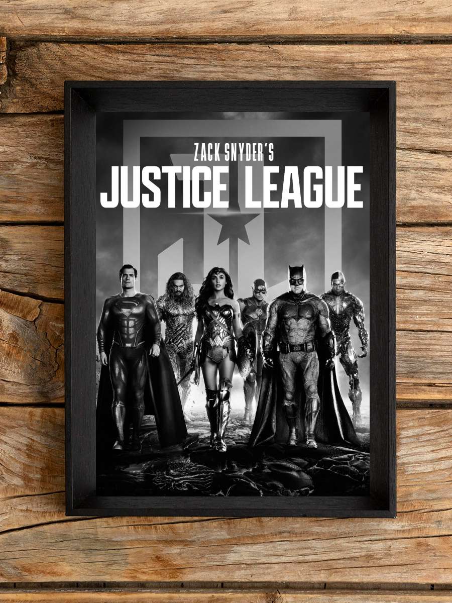 Zack Snyder'ın Adalet Birliği - Zack Snyder's Justice League Film Tablo Siyah Çerçeveli Film Poster Afiş Tablo