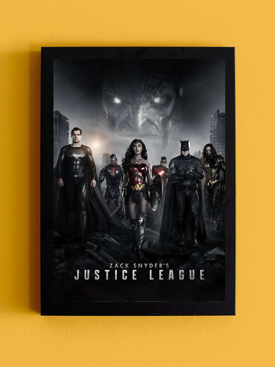 Zack Snyder'ın Adalet Birliği - Zack Snyder's Justice League Film Tablo Siyah Çerçeveli Film Poster Afiş Tablo