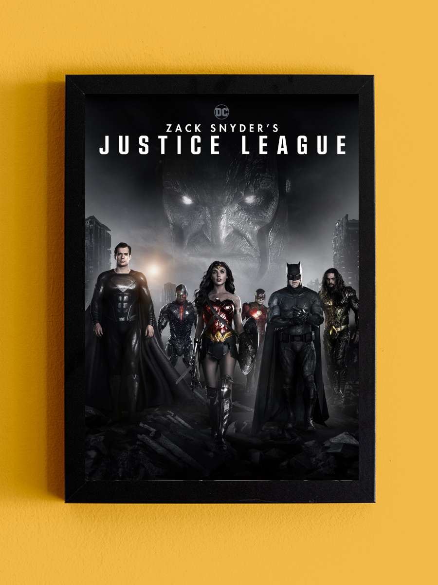 Zack Snyder'ın Adalet Birliği - Zack Snyder's Justice League Film Tablo Siyah Çerçeveli Film Poster Afiş Tablo