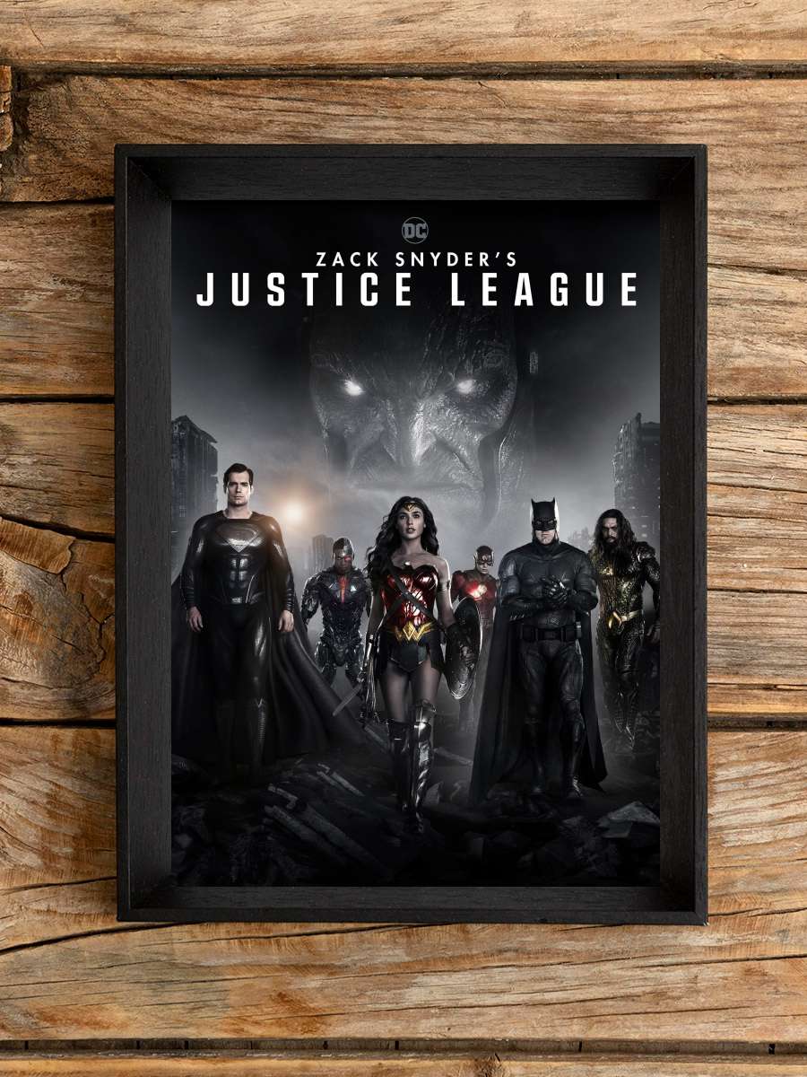 Zack Snyder'ın Adalet Birliği - Zack Snyder's Justice League Film Tablo Siyah Çerçeveli Film Poster Afiş Tablo