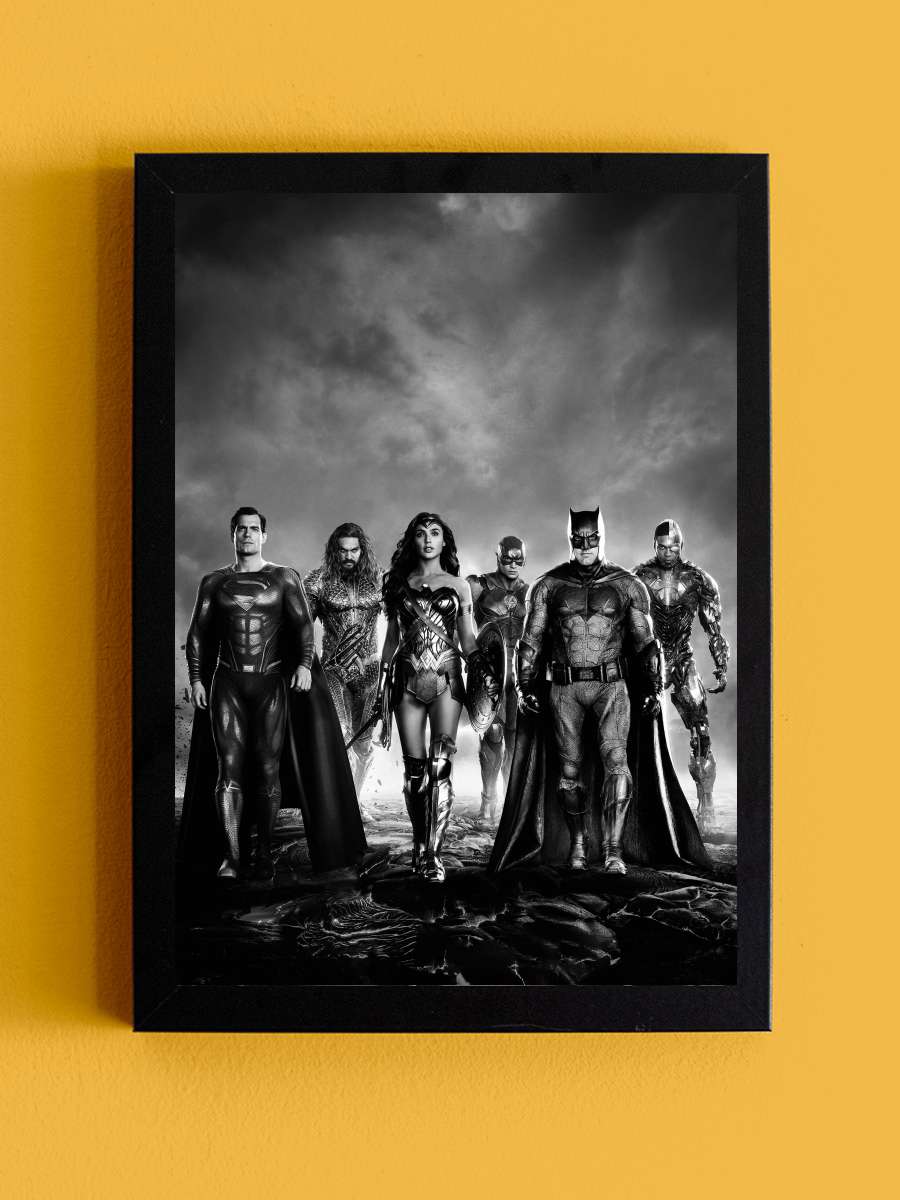 Zack Snyder'ın Adalet Birliği - Zack Snyder's Justice League Film Tablo Siyah Çerçeveli Film Poster Afiş Tablo