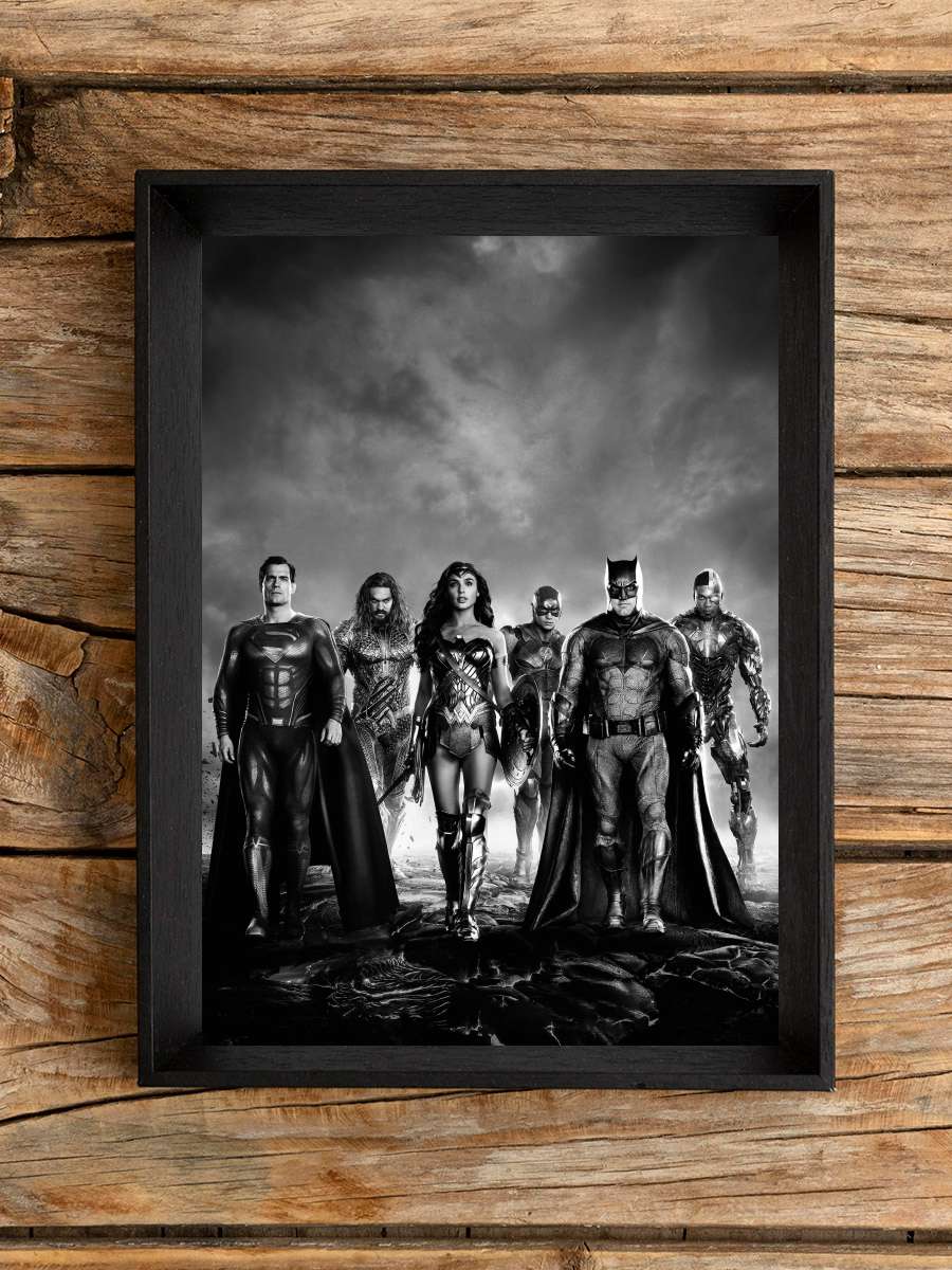 Zack Snyder'ın Adalet Birliği - Zack Snyder's Justice League Film Tablo Siyah Çerçeveli Film Poster Afiş Tablo