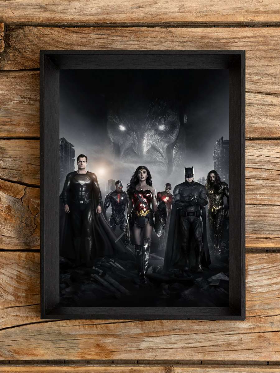 Zack Snyder'ın Adalet Birliği - Zack Snyder's Justice League Film Tablo Siyah Çerçeveli Film Poster Afiş Tablo