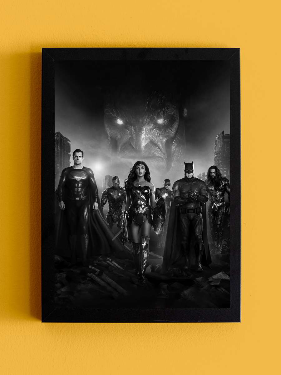 Zack Snyder'ın Adalet Birliği - Zack Snyder's Justice League Film Tablo Siyah Çerçeveli Film Poster Afiş Tablo