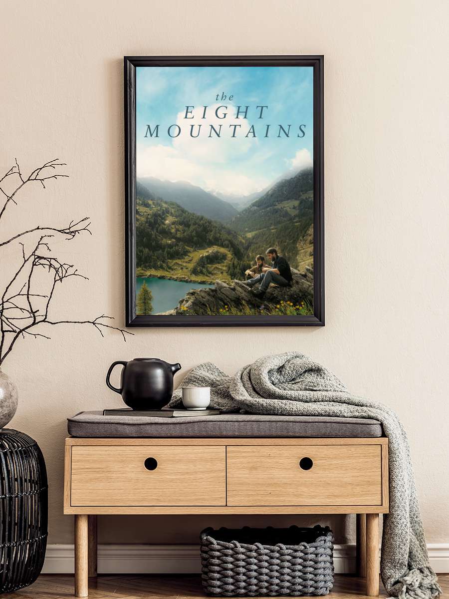 Sekiz Dağ - Le otto montagne Film Tablo Siyah Çerçeveli Film Poster Afiş Tablo