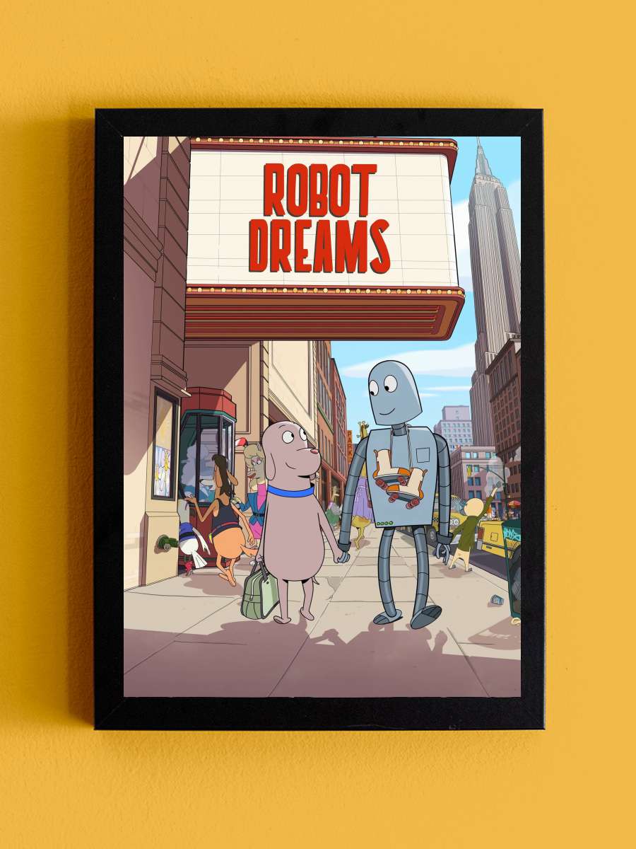 Robot Düşleri - Robot Dreams Film Tablo Siyah Çerçeveli Film Poster Afiş Tablo