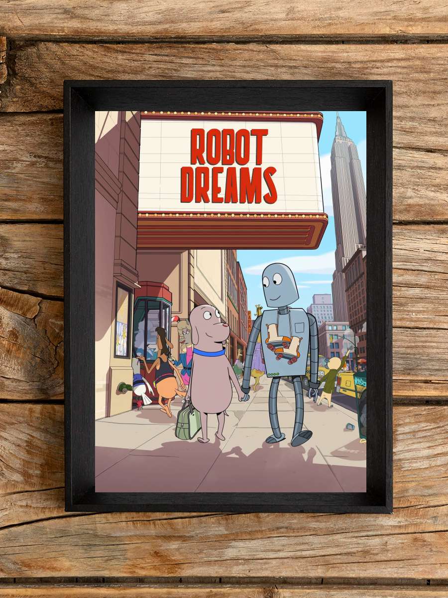 Robot Düşleri - Robot Dreams Film Tablo Siyah Çerçeveli Film Poster Afiş Tablo