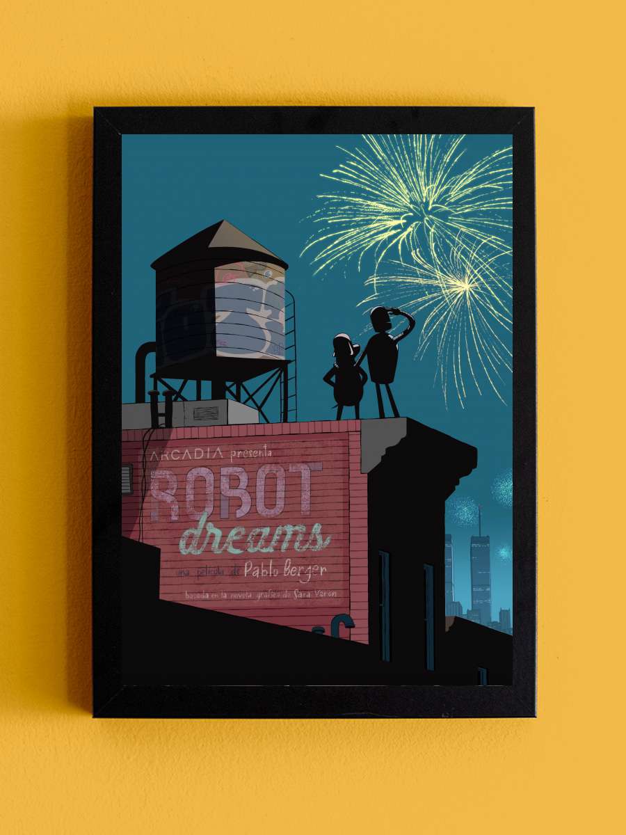 Robot Düşleri - Robot Dreams Film Tablo Siyah Çerçeveli Film Poster Afiş Tablo