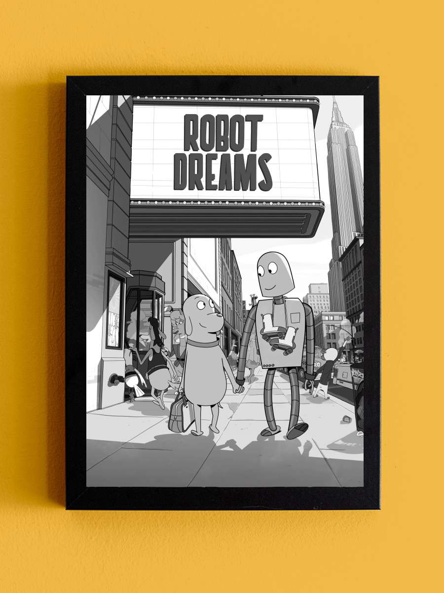 Robot Düşleri - Robot Dreams Film Tablo Siyah Çerçeveli Film Poster Afiş Tablo