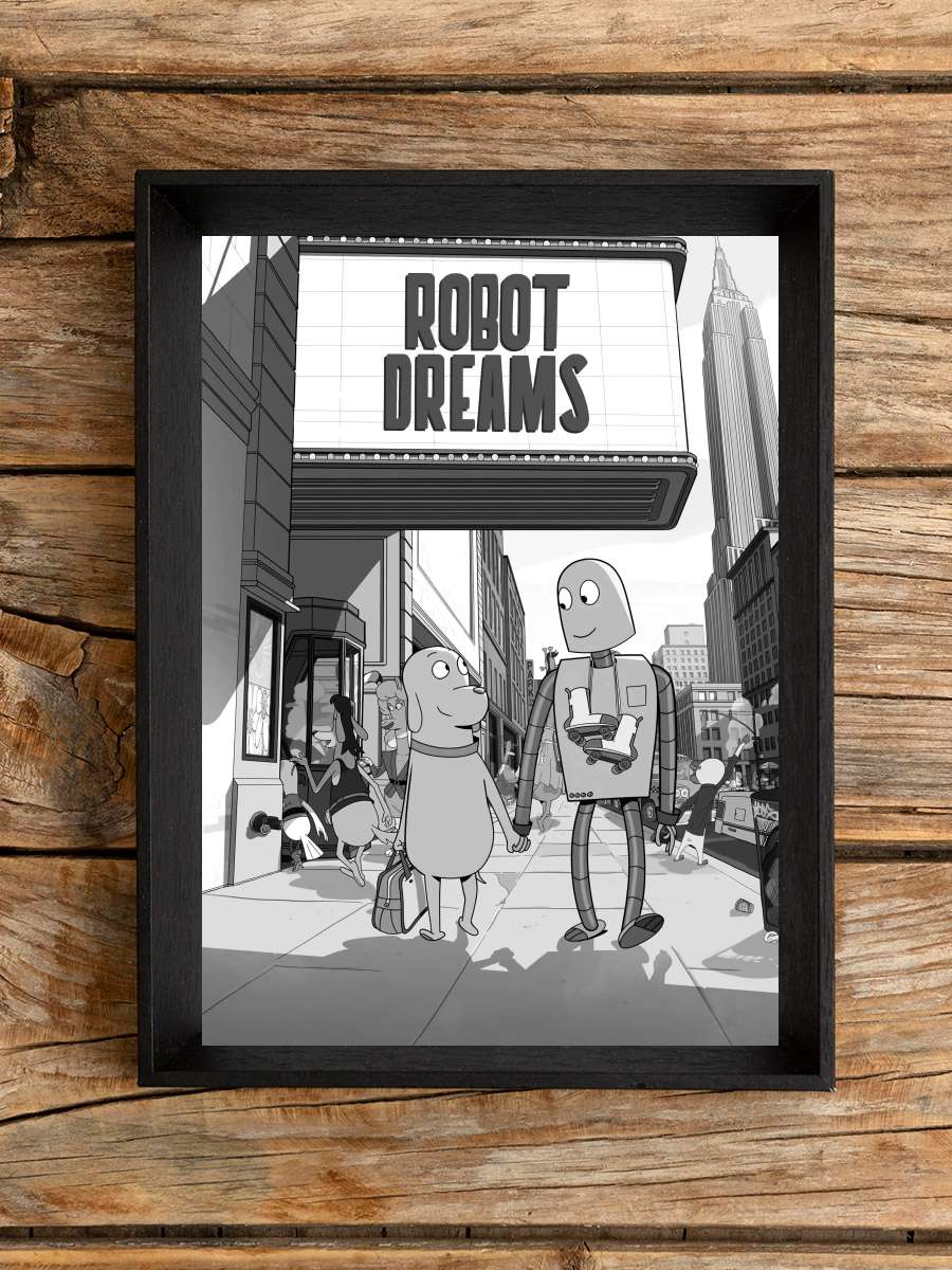 Robot Düşleri - Robot Dreams Film Tablo Siyah Çerçeveli Film Poster Afiş Tablo