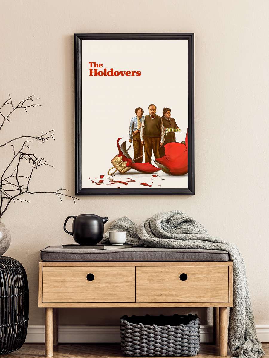 Geride Kalanlar - The Holdovers Film Tablo Siyah Çerçeveli Film Poster Afiş Tablo