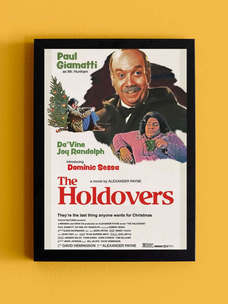 Geride Kalanlar - The Holdovers Film Tablo Siyah Çerçeveli Film Poster Afiş Tablo