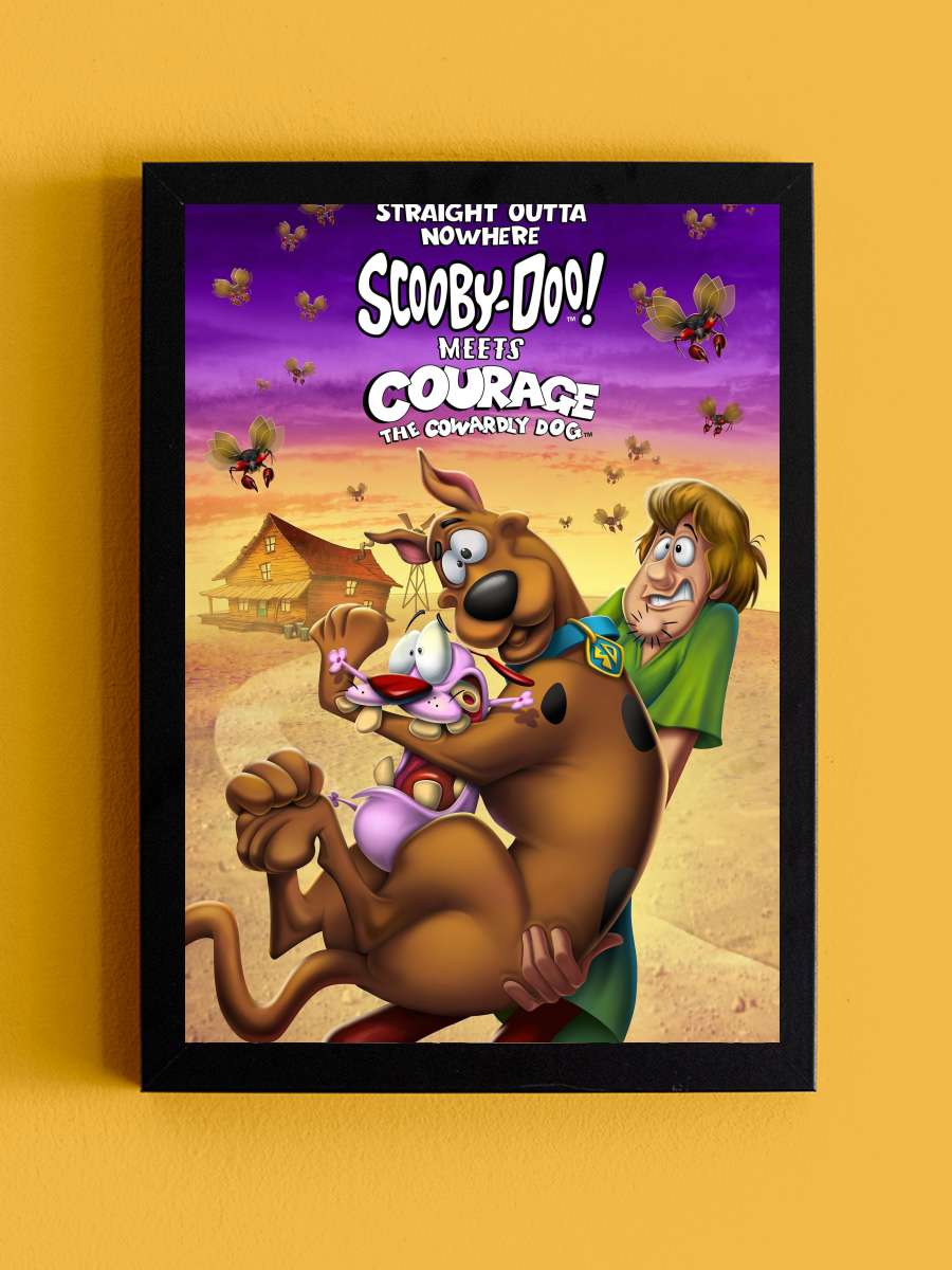 Straight Outta Nowhere: Scooby-Doo! Meets Courage the Cowardly Dog Film Tablo Siyah Çerçeveli Film Poster Afiş Tablo