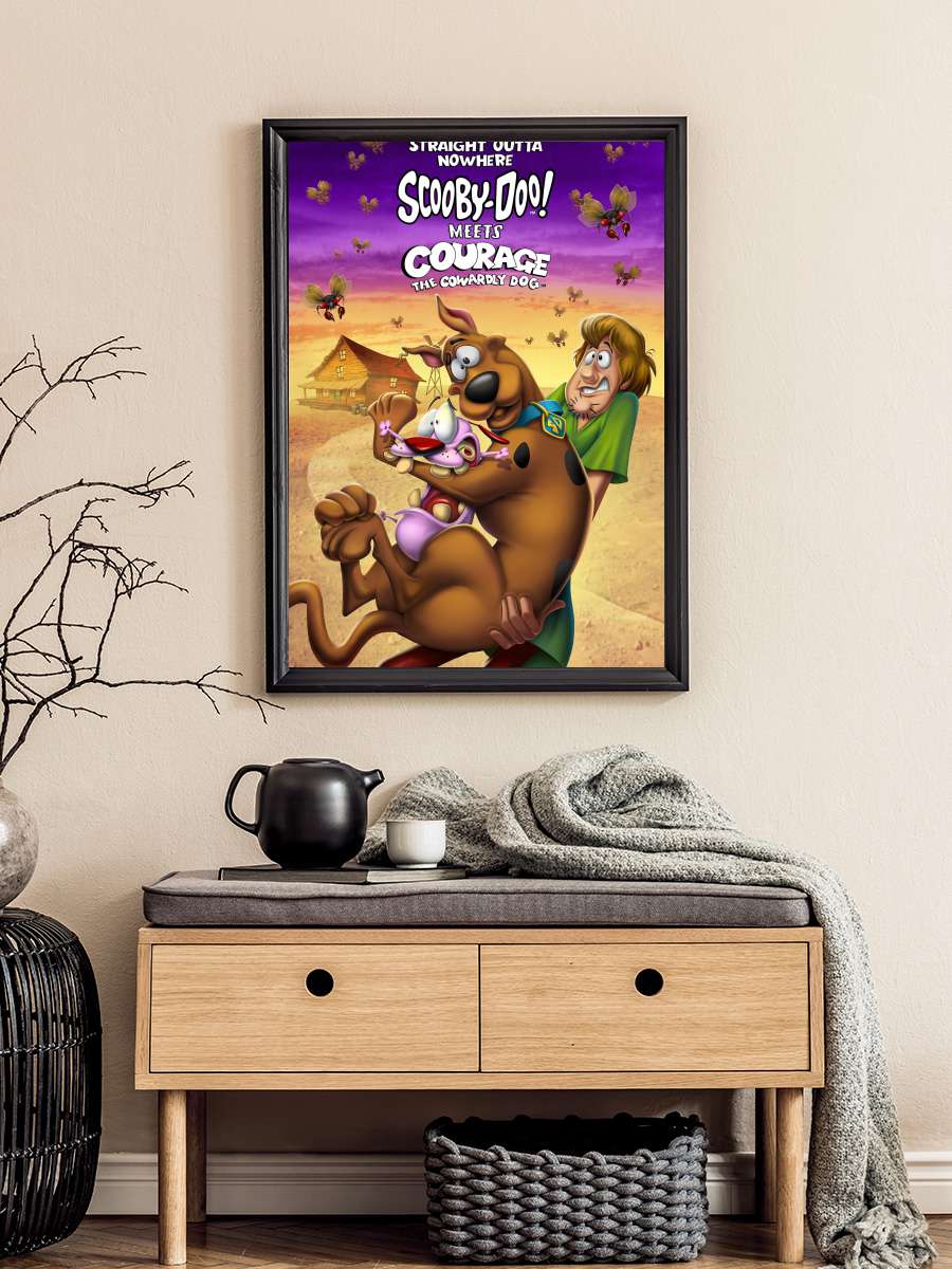 Straight Outta Nowhere: Scooby-Doo! Meets Courage the Cowardly Dog Film Tablo Siyah Çerçeveli Film Poster Afiş Tablo