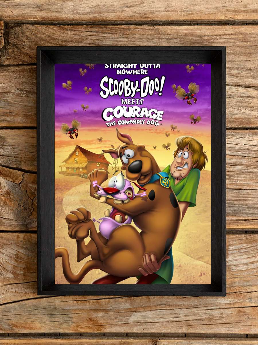 Straight Outta Nowhere: Scooby-Doo! Meets Courage the Cowardly Dog Film Tablo Siyah Çerçeveli Film Poster Afiş Tablo