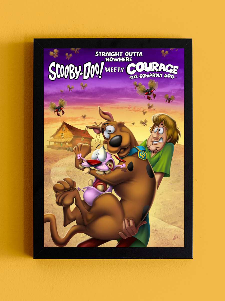 Straight Outta Nowhere: Scooby-Doo! Meets Courage the Cowardly Dog Film Tablo Siyah Çerçeveli Film Poster Afiş Tablo