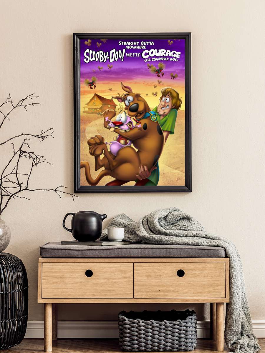 Straight Outta Nowhere: Scooby-Doo! Meets Courage the Cowardly Dog Film Tablo Siyah Çerçeveli Film Poster Afiş Tablo