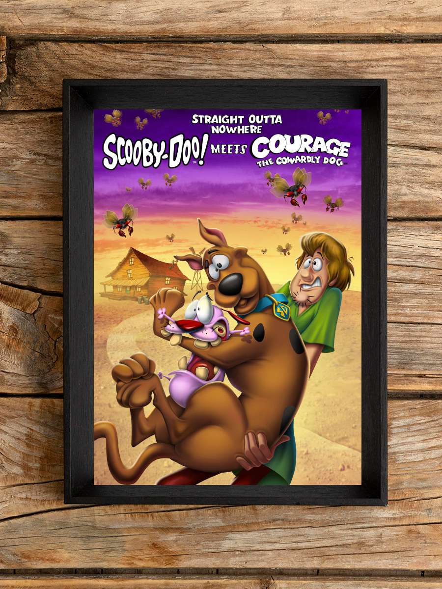 Straight Outta Nowhere: Scooby-Doo! Meets Courage the Cowardly Dog Film Tablo Siyah Çerçeveli Film Poster Afiş Tablo