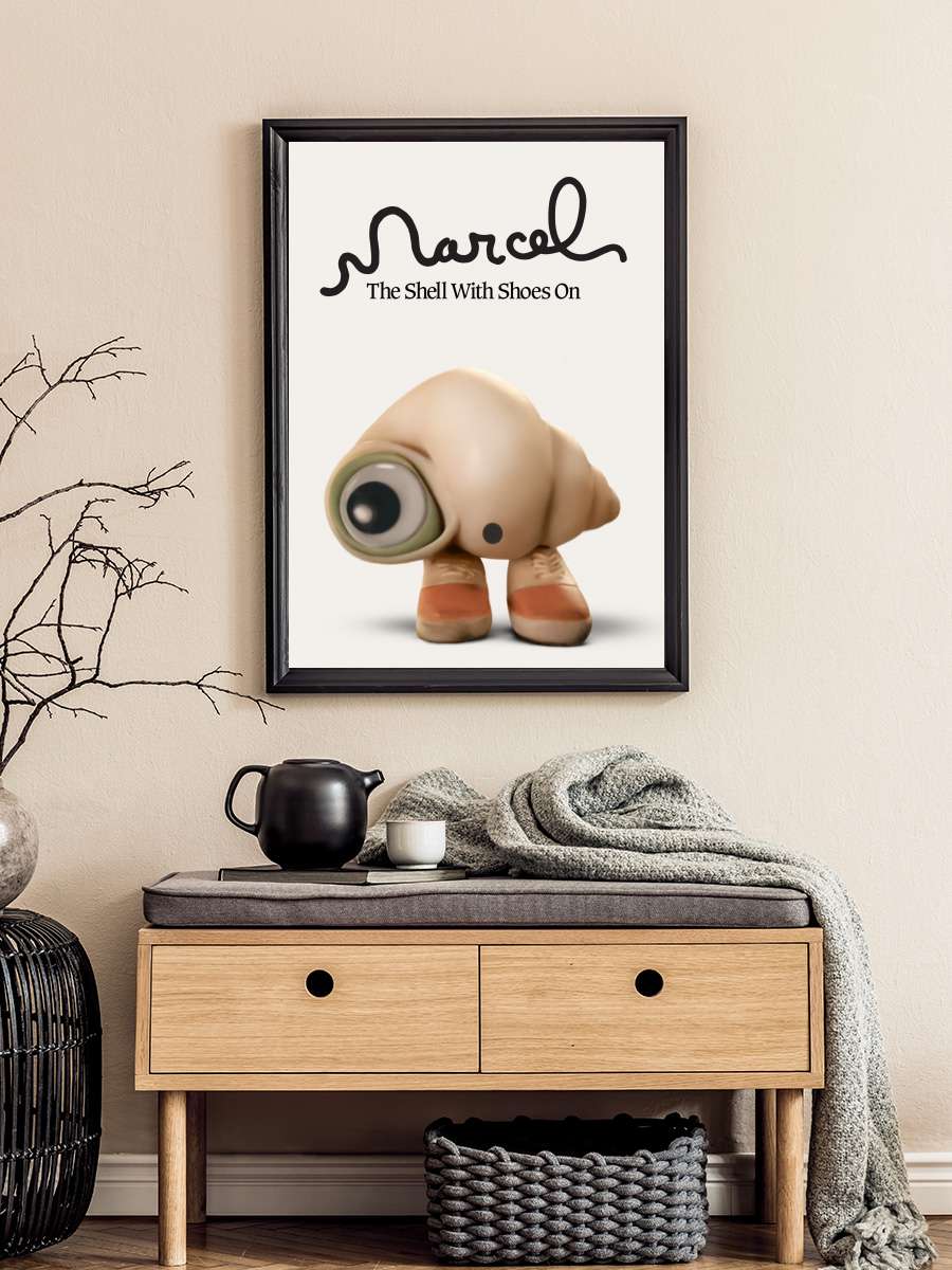 Deniz Kabuğu Marcel - Marcel the Shell with Shoes On Film Tablo Siyah Çerçeveli Film Poster Afiş Tablo